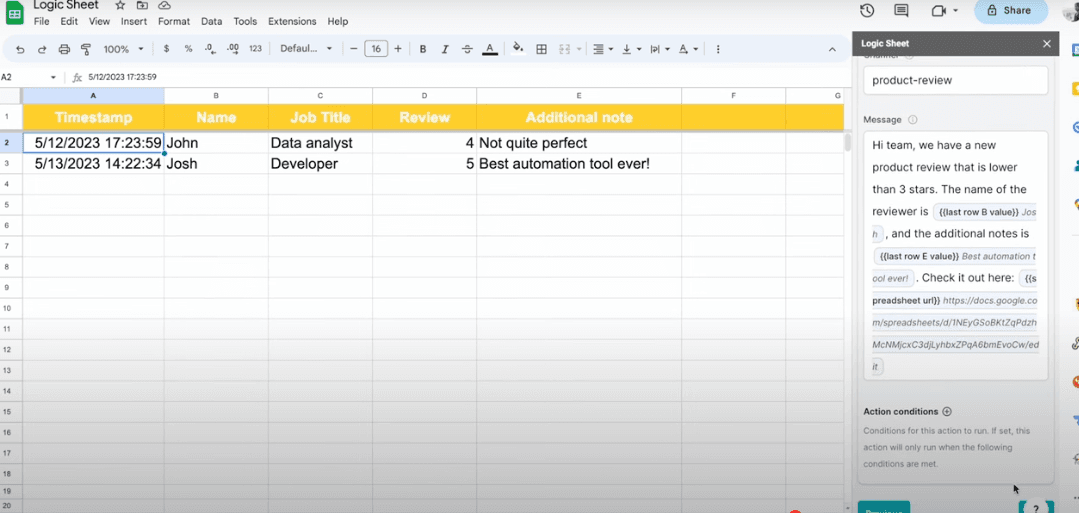 LogicSheet KI-Agenten und Automatisierungen in deiner Tabellenkalkulation.