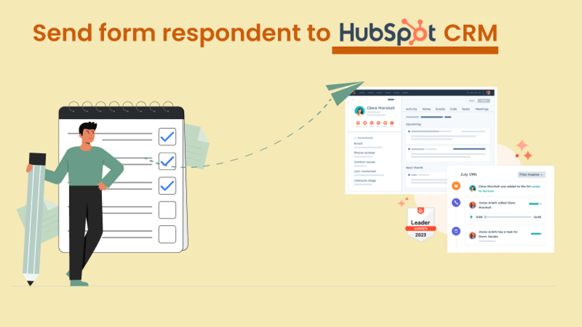 Formularantwort an HubSpot CRM-Kontakt senden mit Logic Sheet